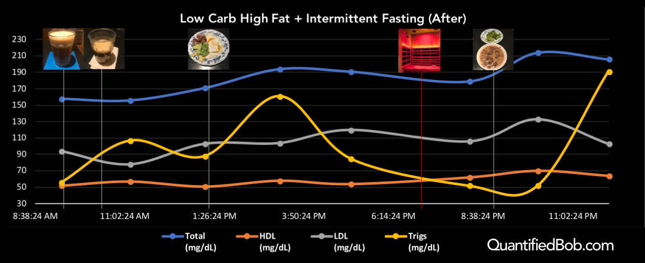 Circadian cholesterol after returning to LCHF
